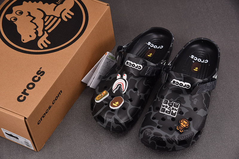 Bape x Crocs Classic Clog “Black Camo”