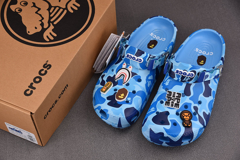 Crocs Classic Clog A Bathing Ape ABC Camo Blue
