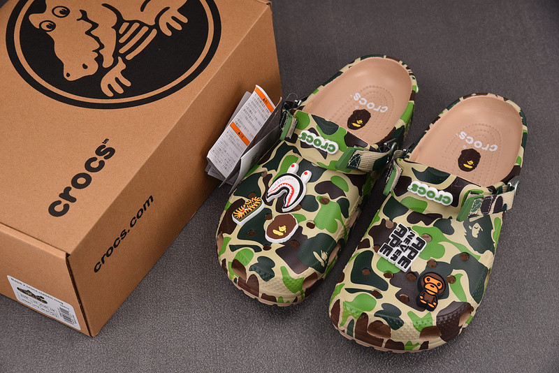 Crocs Classic Clog A Bathing Ape ABC Camo Green